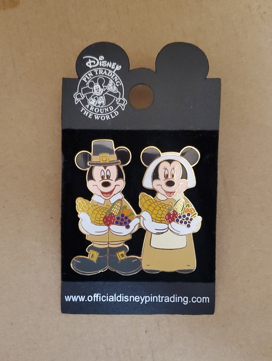 Disney Accessories - Disney Mickey & Minnie Pilgrim Kids Costume Pin Set